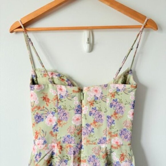 House of CB Charlotte Peony Print Floral Midi Dress Size XS - Picture 13 of 16